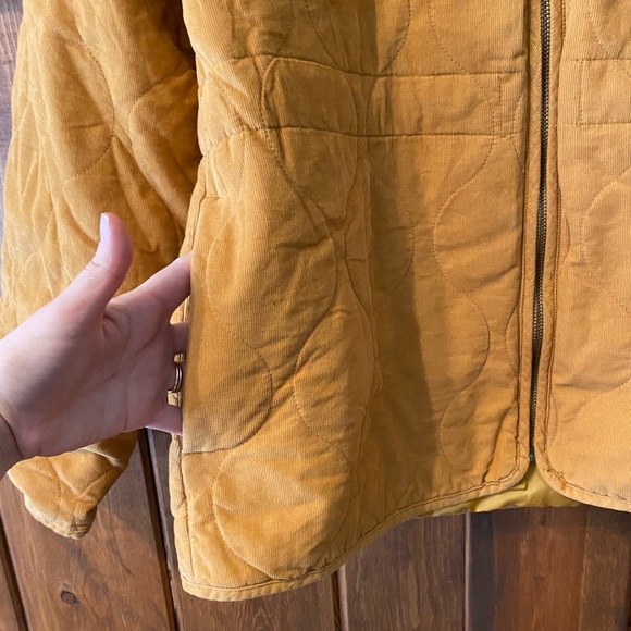 Universal Thread Corduroy Quilted Mustard Jacket - Picture 5 of 8